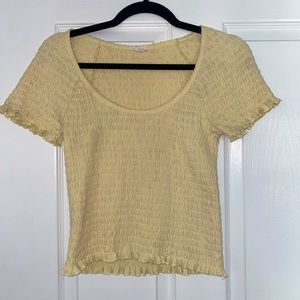 ARITZIA Wilfred Free Smocked Crop Blouse - Size M